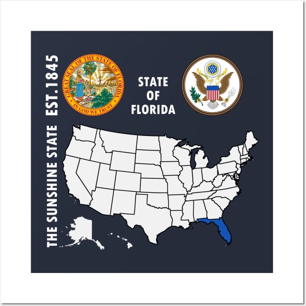 State of Florida Wall Art by NTFGP